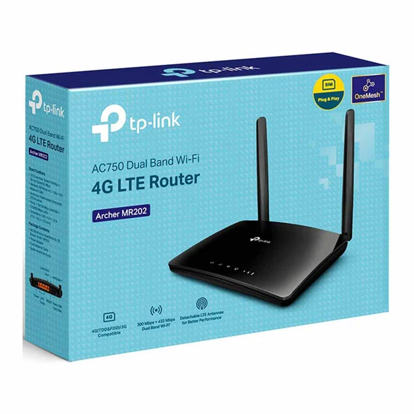مودم روتر بی سیم 4G LTE تی پی-لینک مدل Archer MR202 AC750